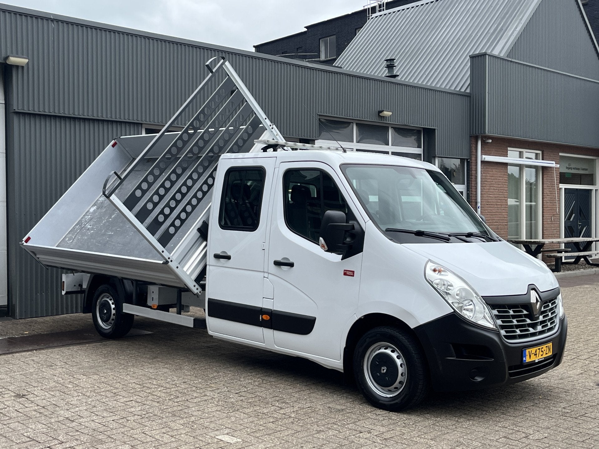 Renault Master T35 2.3 dCi L3 DC Airco 3 zijden kipper Telef, Stof, Gebruikt, 4 cilinders, Renault