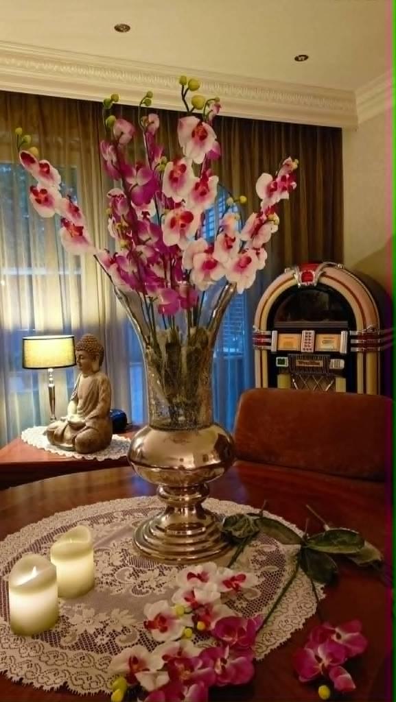 Kunst orchideeën lengte 75cm, Ophalen of Verzenden, Nieuw, Paars, 75 cm