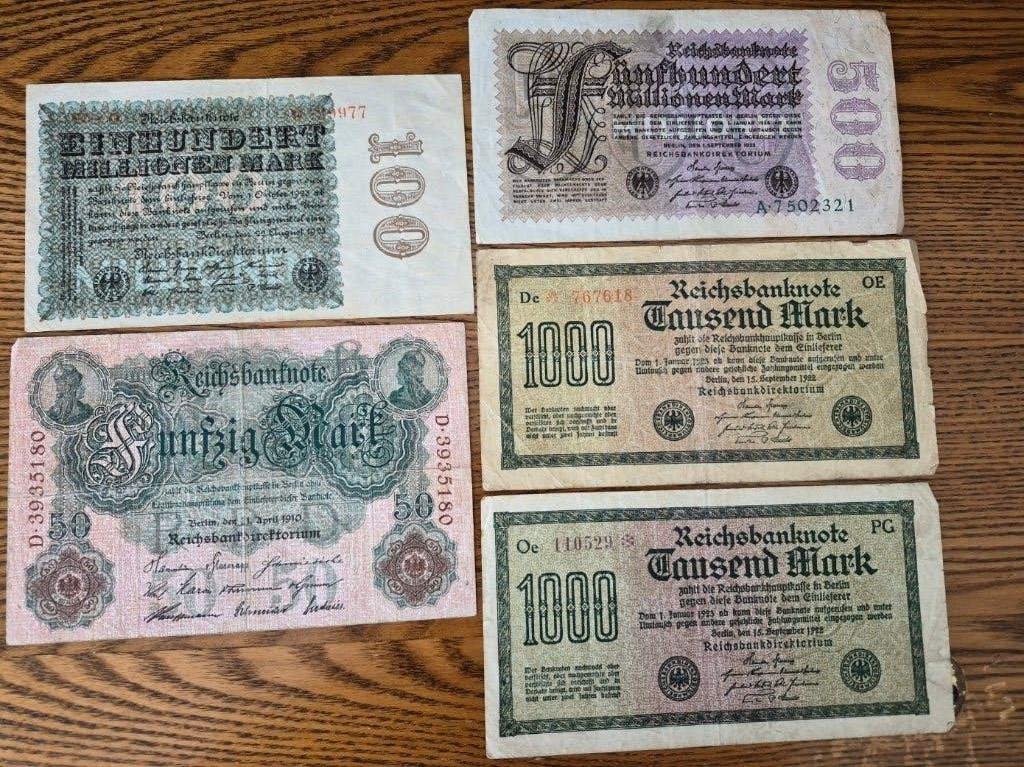 Duits geld 1910 - 1922 - 1923, Postzegels en Munten, Bankbiljetten | Europa | Niet-Eurobiljetten, Ophalen of Verzenden, Duitsland