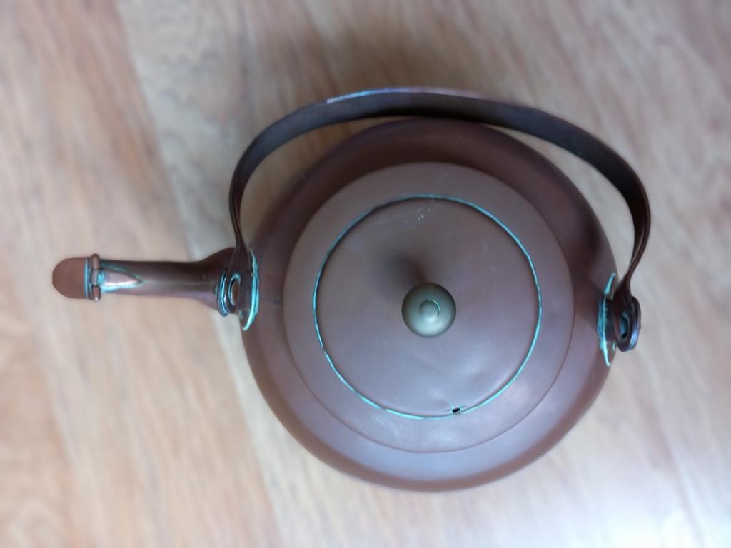 Antieke Koperen Theepot met Patina, Antiek en Kunst, Antiek | Koper en Brons, Ophalen of Verzenden, Koper