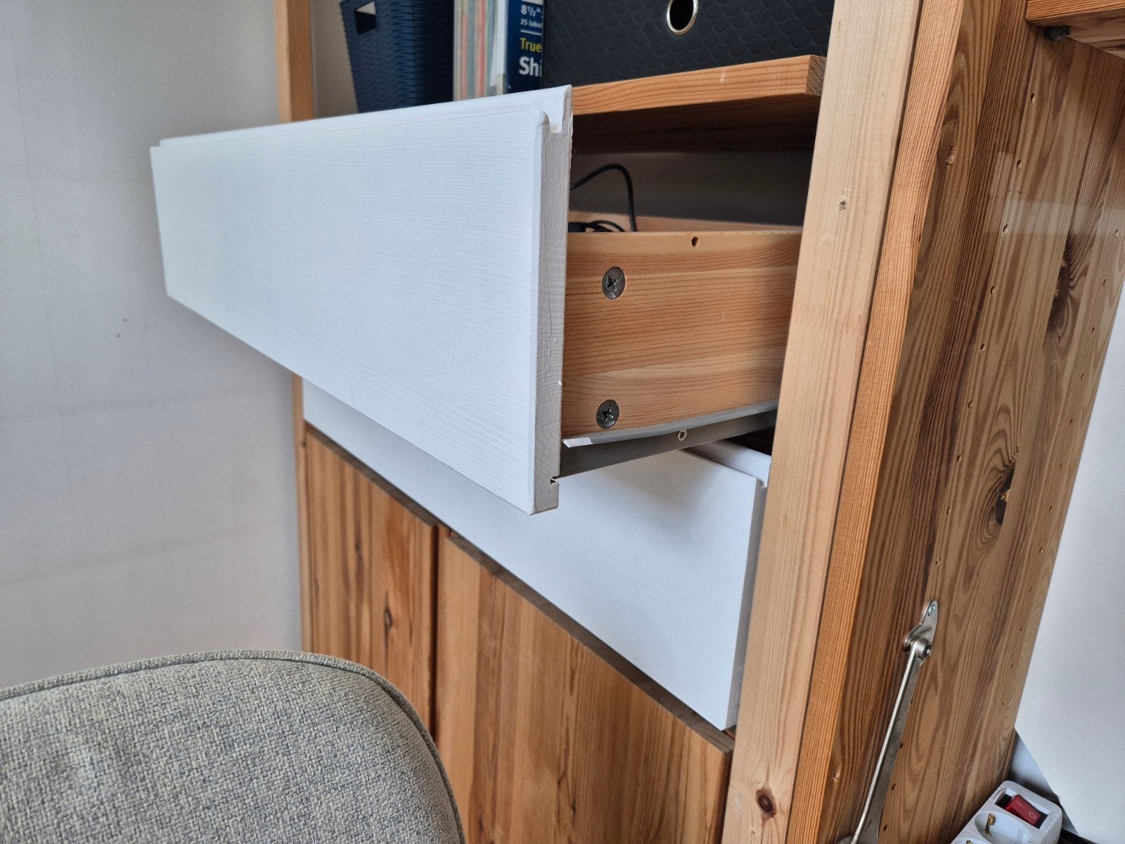 2x IKEA IVAR Ladekasten - Wit geschilderd, perfecte staat, 1 of 2 laden, Ophalen of Verzenden, Zo goed als nieuw, Grenenhout