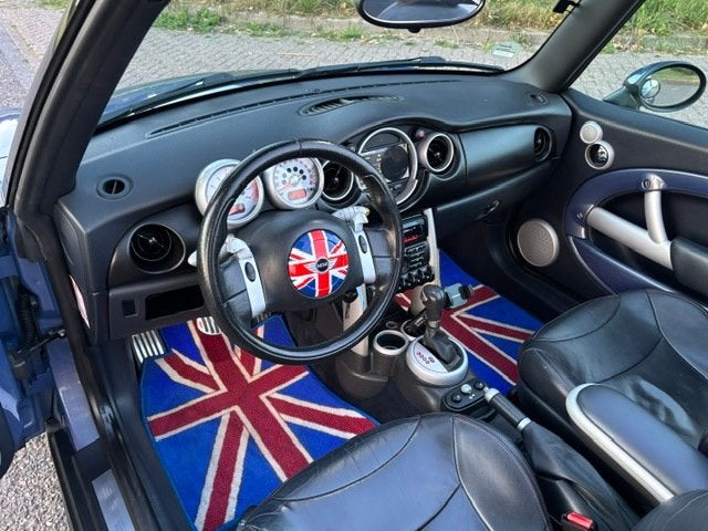 Mini Cabrio 1.6 Cooper S Automaat ECC Audio/CD Leder PDC LMV, Auto's, Dealer onderhouden, Gebruikt, Zwart, 4 cilinders