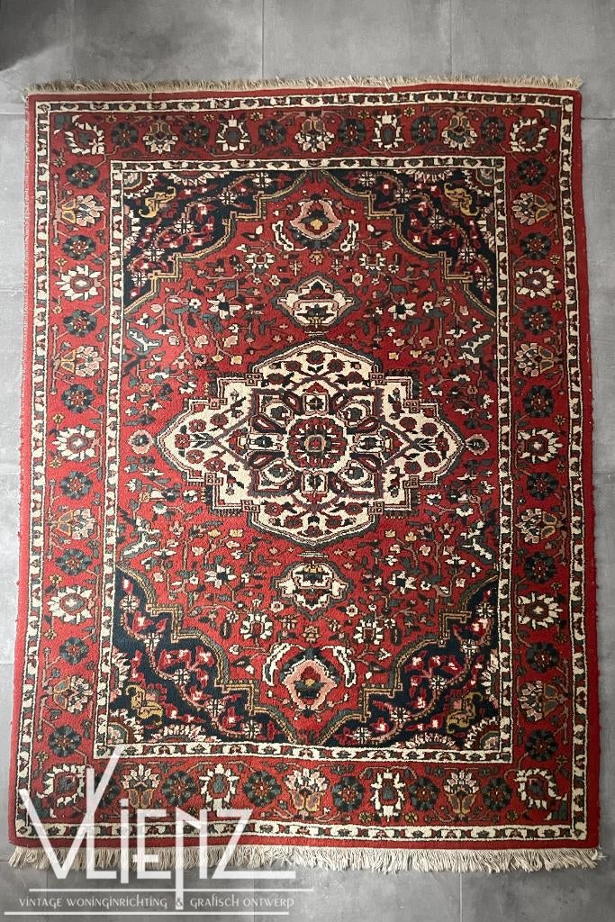 Vintage, Perzisch wollen tapijt, vloerkleed, Huis en Inrichting, Stoffering | Tapijten en Kleden, Ophalen, Gebruikt, -, -
