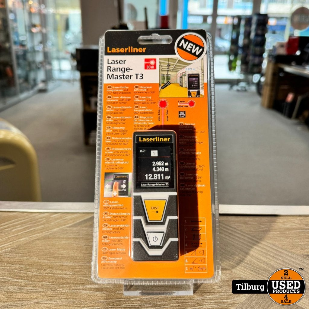 Laserliner Range Master T3 | Nieuw in verpakking met garanti, Laserliner, Gebruikt, Support@laserliner.com, Laserliner GmbH, Gewerbepark 7, 
29221 Celle
Germany