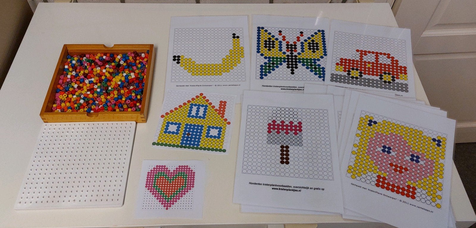 Rolf houten kralen plank met voorbeelden, Kinderen en Baby's, Speelgoed | Educatief en Creatief, Ophalen of Verzenden, Gebruikt
