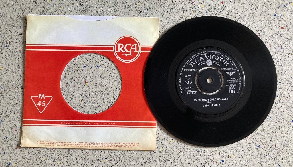 Jukebox Single make the world go Away - Eddy Arnold, Cd's en Dvd's, Vinyl Singles, Verzenden, 7 inch, Zo goed als nieuw, Pop