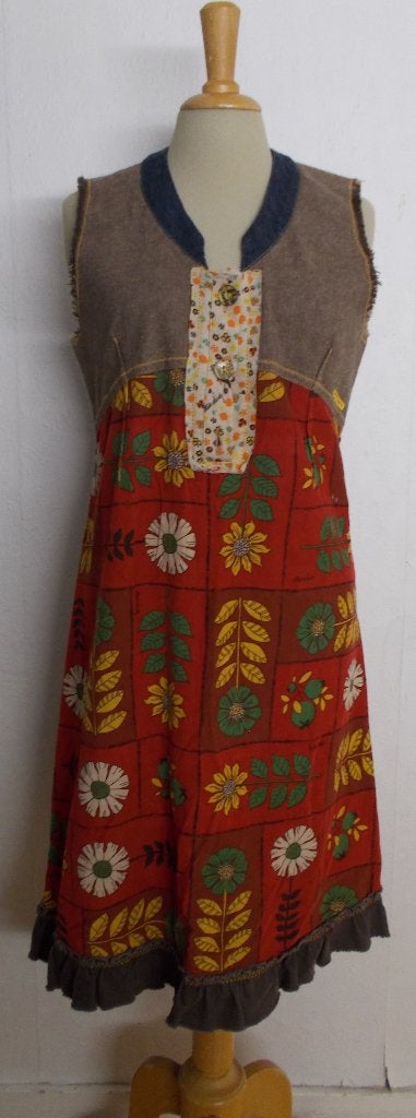 Aparte 100% katoenen hippie/folklore jurk van Miss Sixty! M, Kleding | Dames, Jurken, Zo goed als nieuw, Maat 38/40 (M), Meerkleurig
