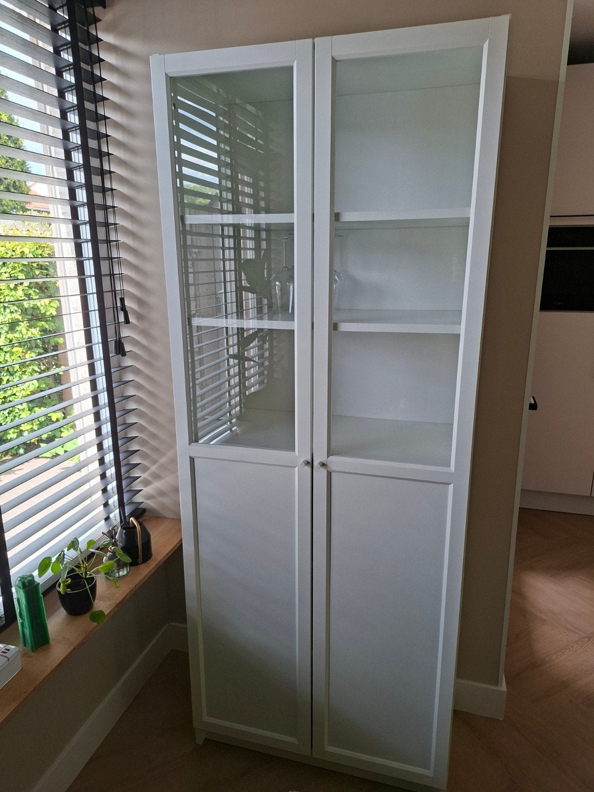IKEA Billy boekenkast met glazen deuren, Ophalen, Glas, 50 tot 100 cm, Modern