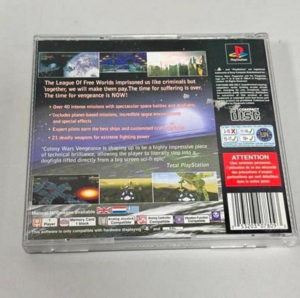 Sony Playstation 1 PS1 Colony Wars Vengeance + boekje PAL, Avontuur en Actie, 1 speler, Ophalen of Verzenden, Zo goed als nieuw