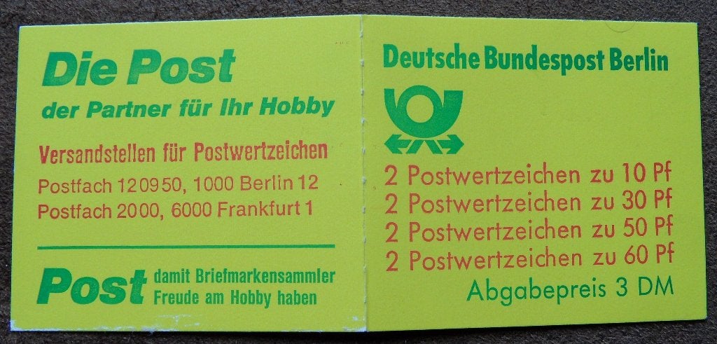 Postzegelboekje Duitsland – Bundespost Berlin  Boekje 12b, Ophalen of Verzenden, BRD, Postfris