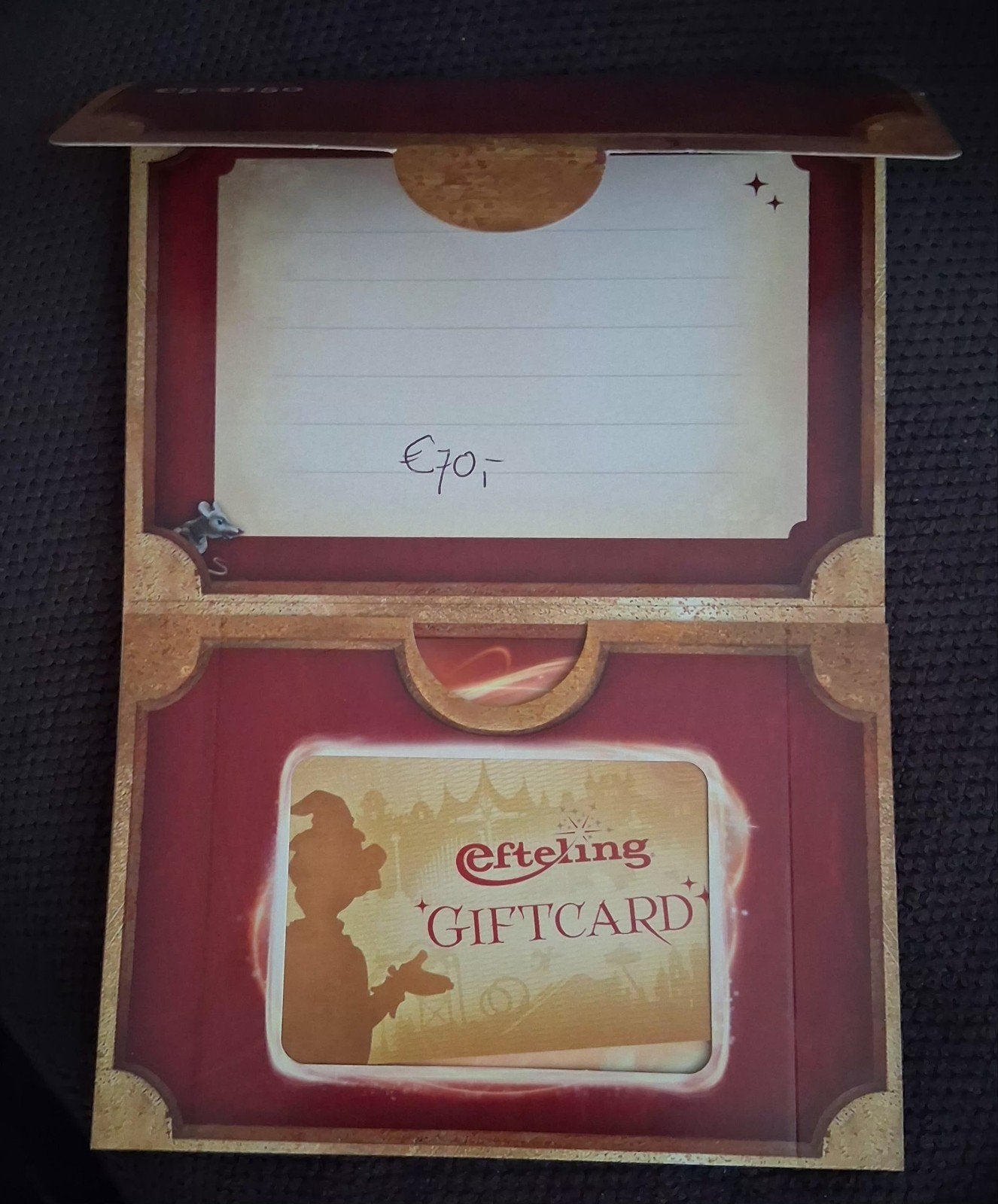 Efteling giftcard ter waarde van 70 euro