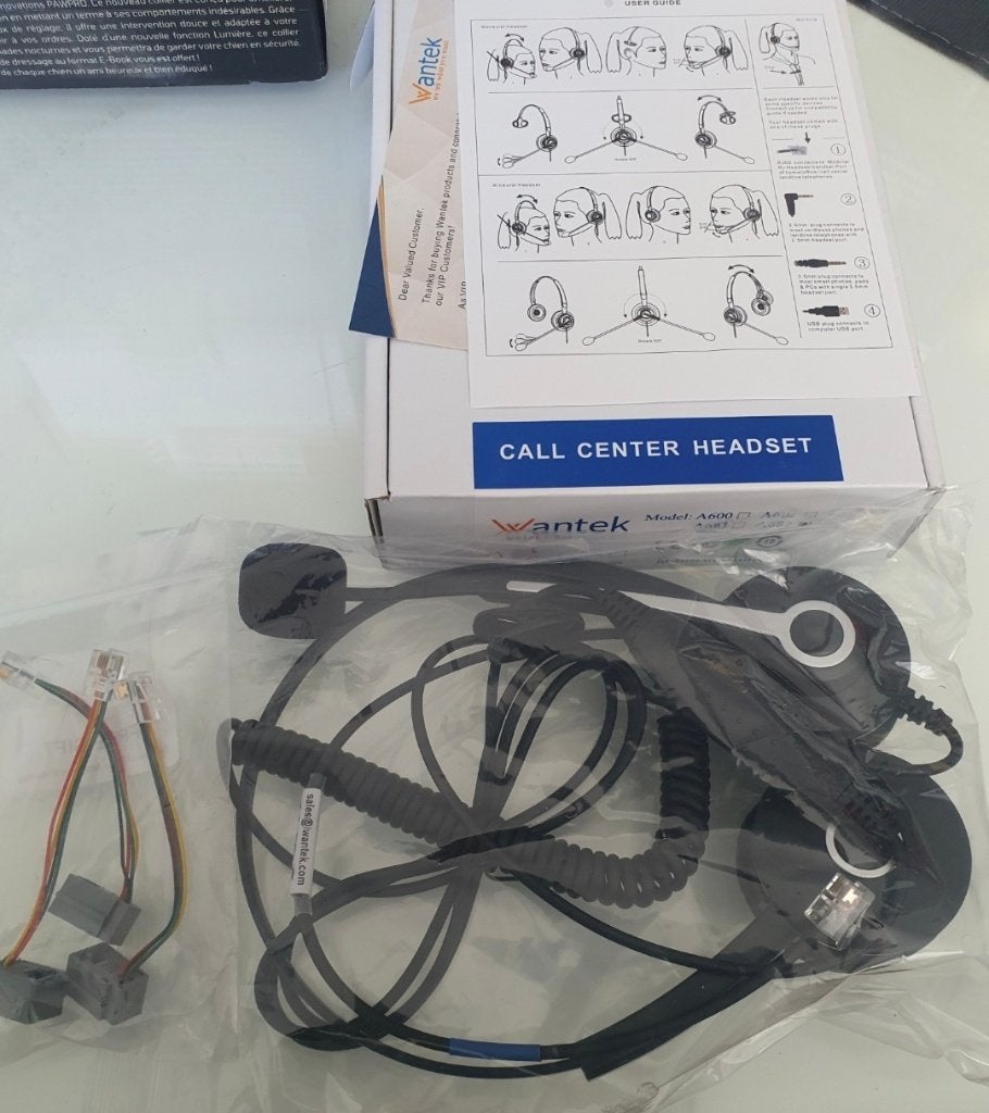 Wantek Model: A600 monaurale callcenter headset, Ophalen of Verzenden, Nieuw