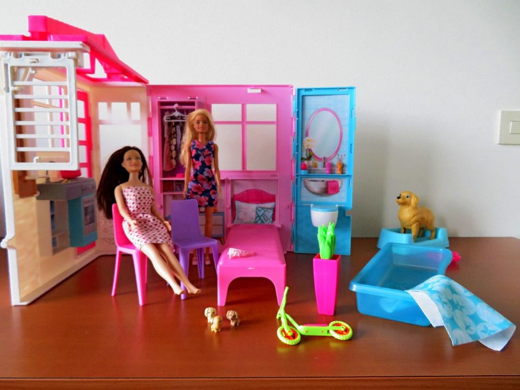 Barbie vakantiehuis, Kinderen en Baby's, Speelgoed | Poppenhuizen, Ophalen of Verzenden, Gebruikt, Poppenhuis