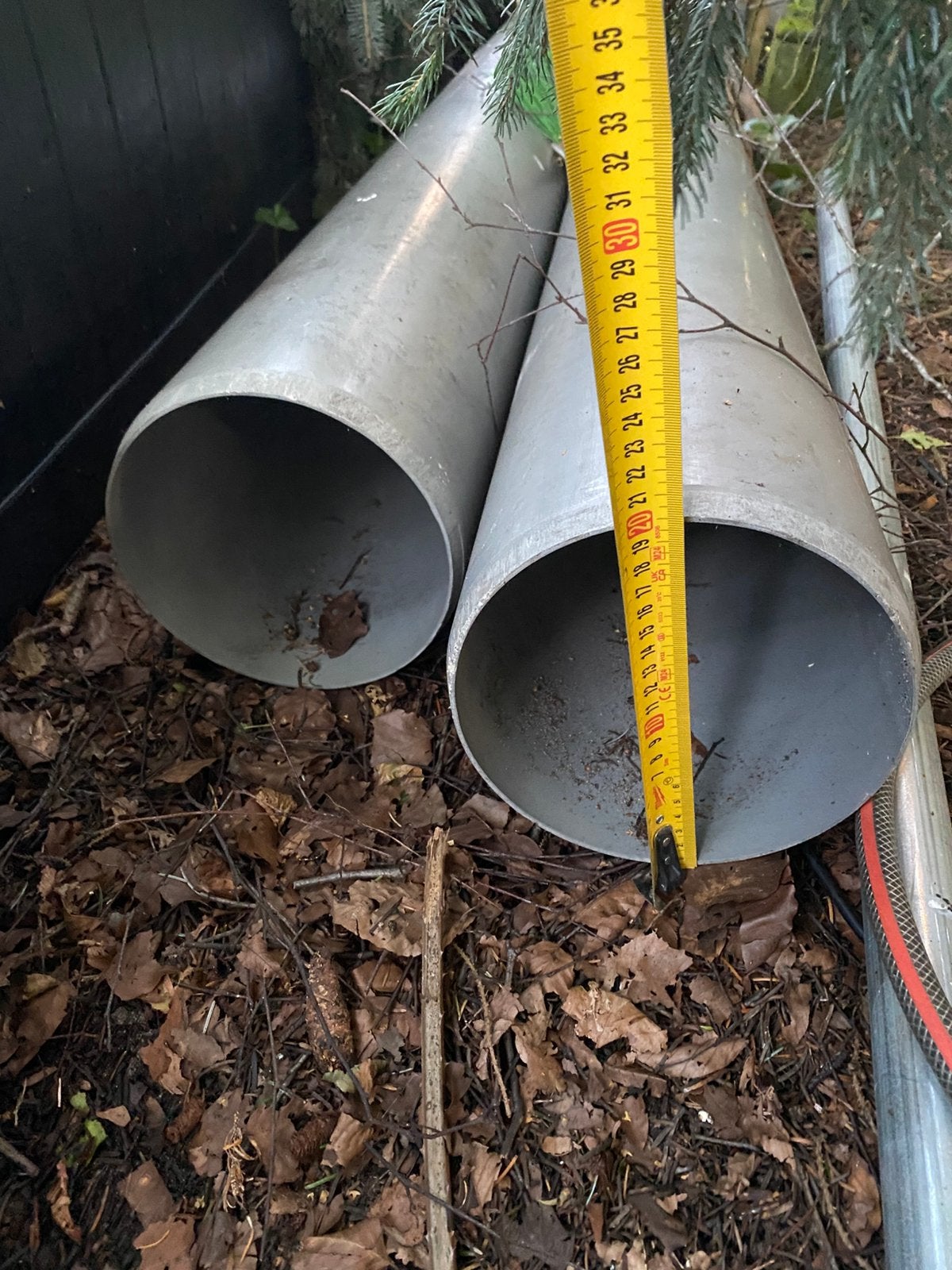 2x PVC buis Ø 200 mm, Ophalen, Pvc, 80 mm of meer
