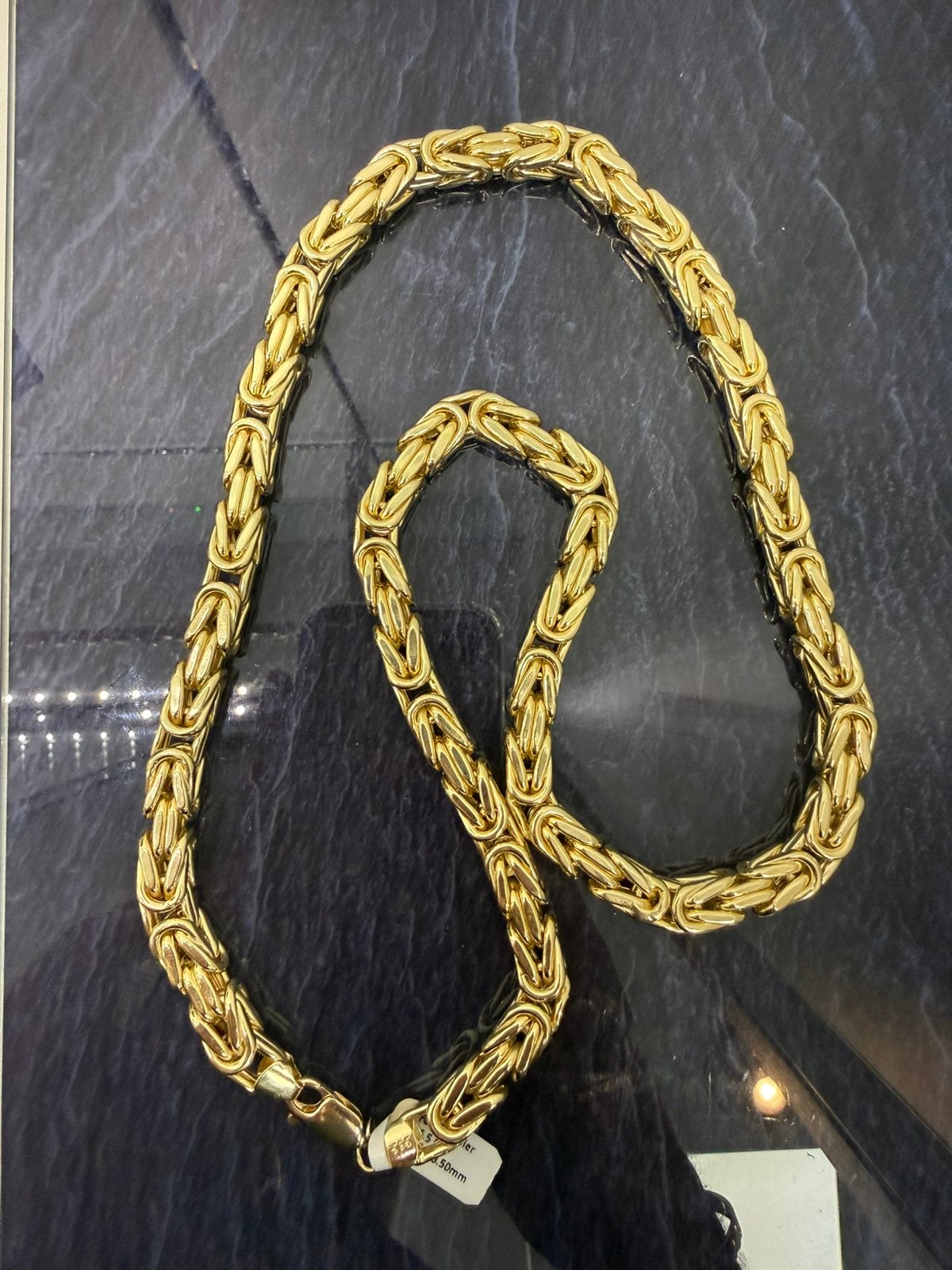 14k gouden koningsketting, Sieraden, Tassen en Uiterlijk, Kettingen, Ophalen of Verzenden, Nieuw, Goud, Goud