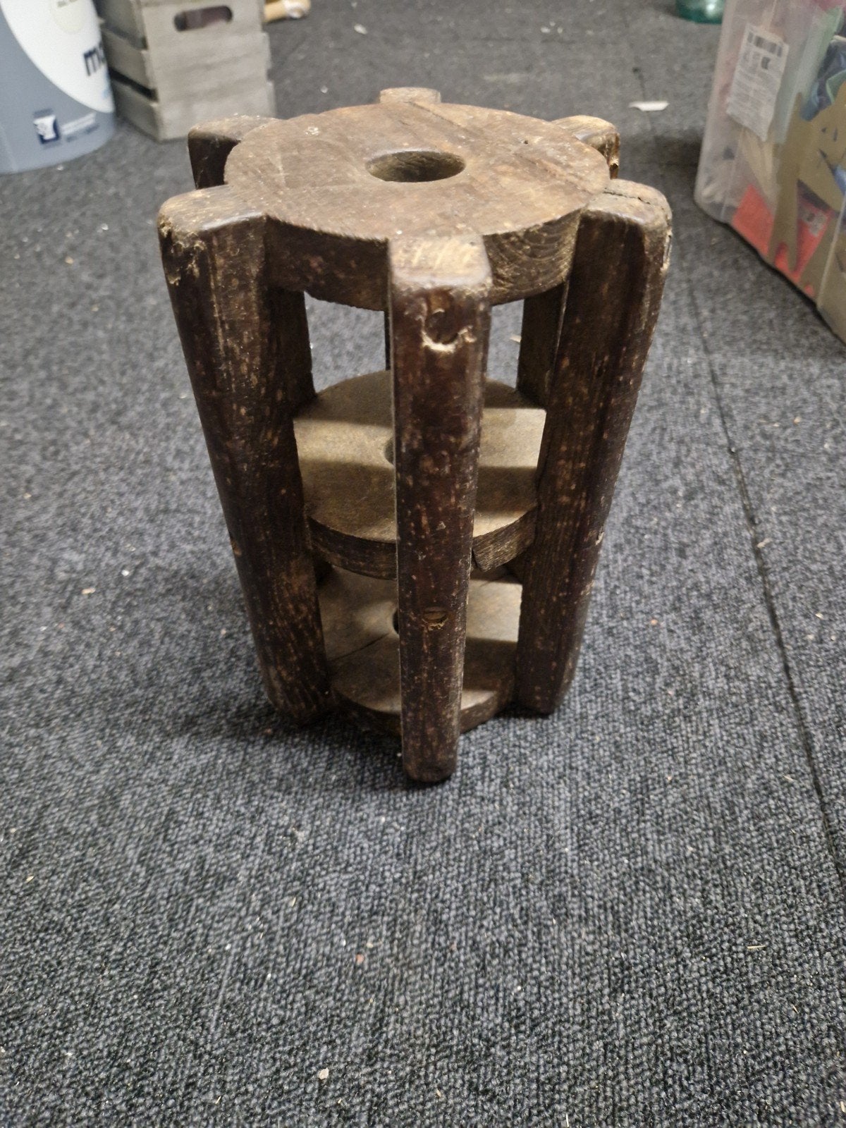 Oude katoenspoel hout, Ophalen of Verzenden