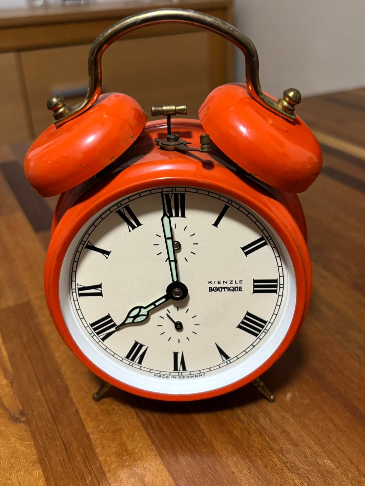 Vintage Kienzle boutique wekker / tafelklok, Ophalen of Verzenden, Niet werkend