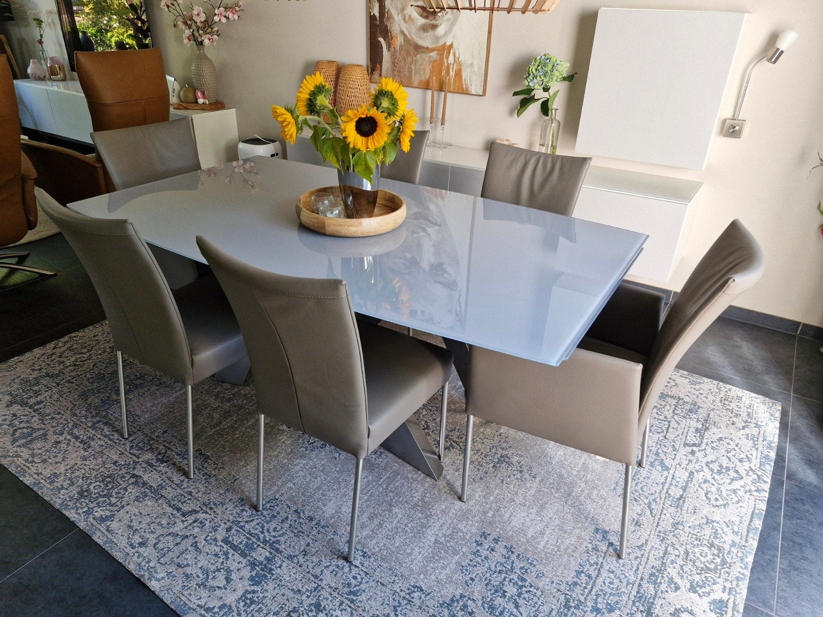 Tafel & stoelen, Ophalen, Zo goed als nieuw, Ovaal, 150 tot 200 cm
