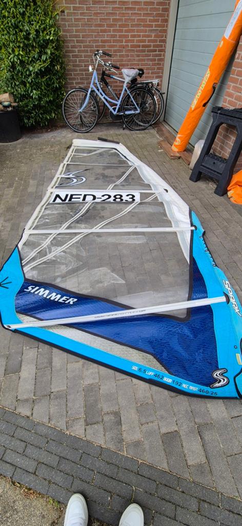 Simmer Style Apex 6.5m² windsurfzeil, Watersport en Boten, Windsurfen, Ophalen, Gebruikt, Zeil