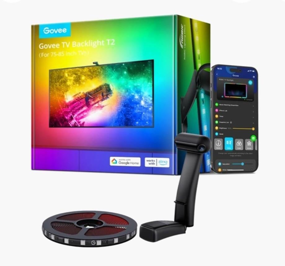 govee t2 ambilight 75tot 85inch, Ophalen of Verzenden, Gebruikt, Overige merken, Instelbare gevoeligheid