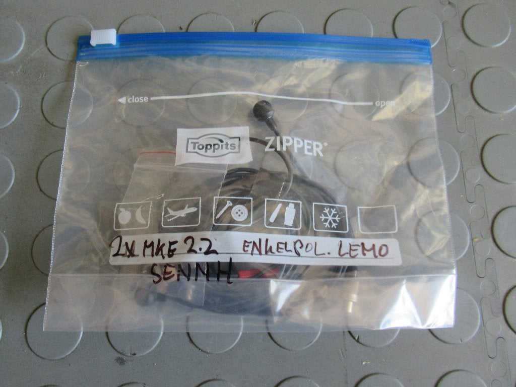 15930 2x sennheiser mke2.2 Met lemo-1 plug ;, Muziek en Instrumenten, Gebruikt, Overige typen, Ophalen of Verzenden, Sennheiser