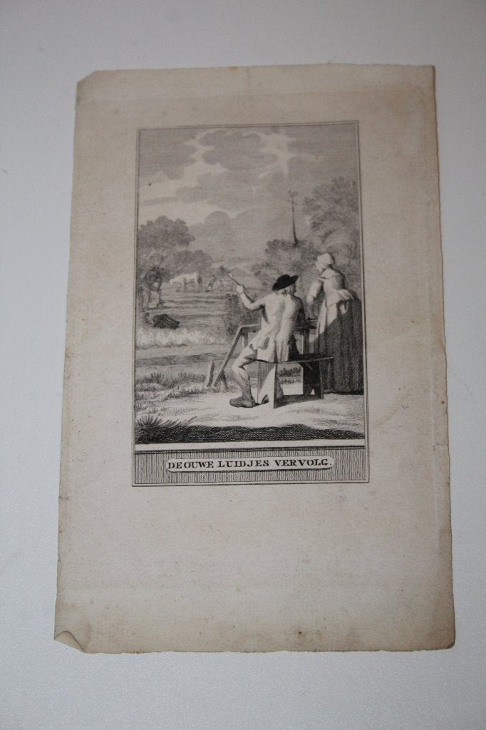 Gravure ouwe luidjes, Ophalen of Verzenden