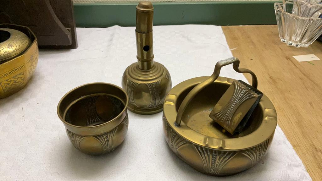 Rookset, koper, brocante, Verzamelen, Ophalen of Verzenden, Gebruikt