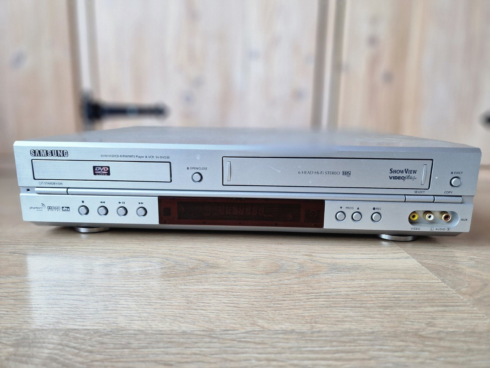 Samsung SV-DVD3E DVD/VCR Combo Speler - Zilver, Audio, Tv en Foto, Videospelers, Ophalen of Verzenden, Gebruikt, VHS-speler of -recorder