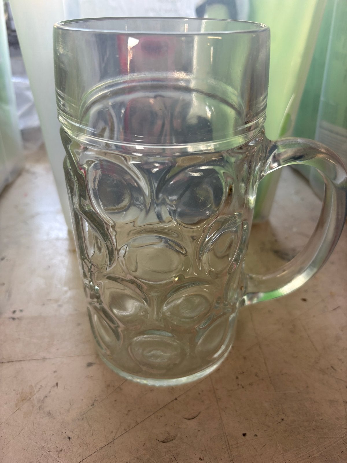Glazen bierpul met handvat, Ophalen of Verzenden
