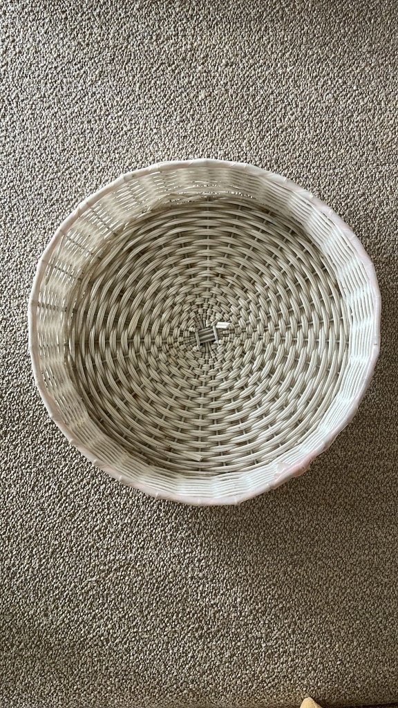 Plastic mand, Kunststof, Gebruikt, Gevlochten, Mand