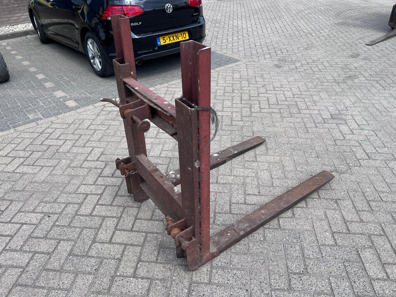 Palletvork palletdrager trekker werktuigen, Ophalen, Gebruikt