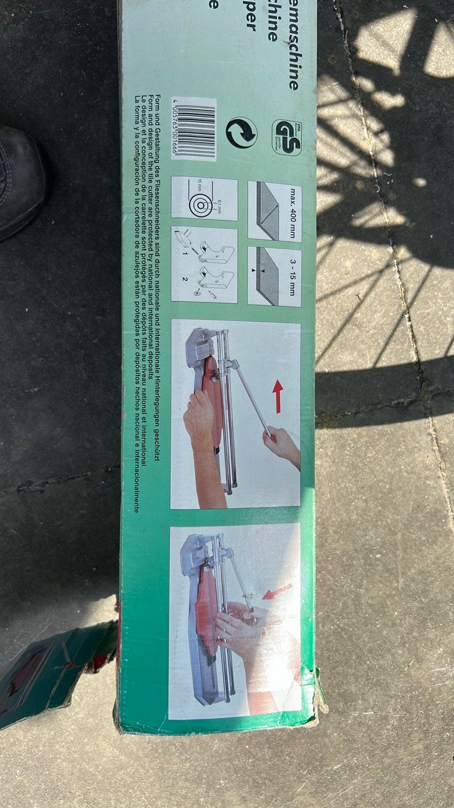 Tegelsnijder voor wand- en vloertegels (max 400mm), Ophalen, Gebruikt, Overige typen