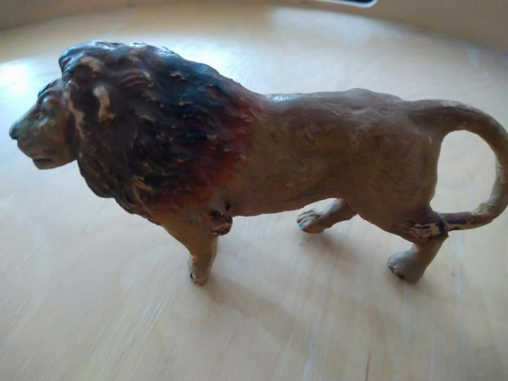 Oude leeuw vml papier maché, Antiek en Kunst, Ophalen of Verzenden