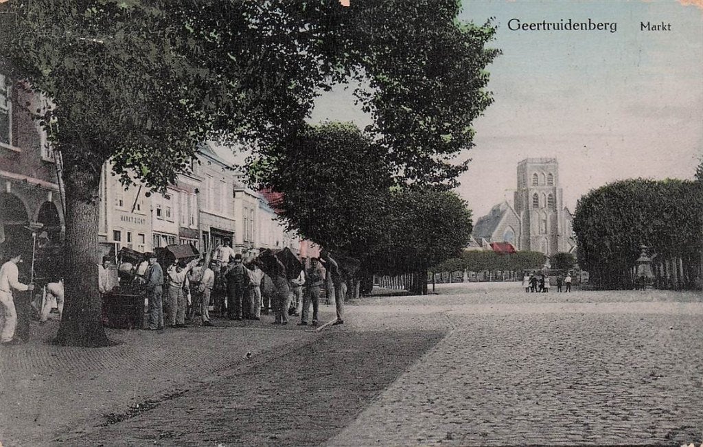 703-158-035 Geertruidenberg Markt, Verzamelen, Ansichtkaarten | Nederland, Verzenden, Voor 1920, Noord-Brabant