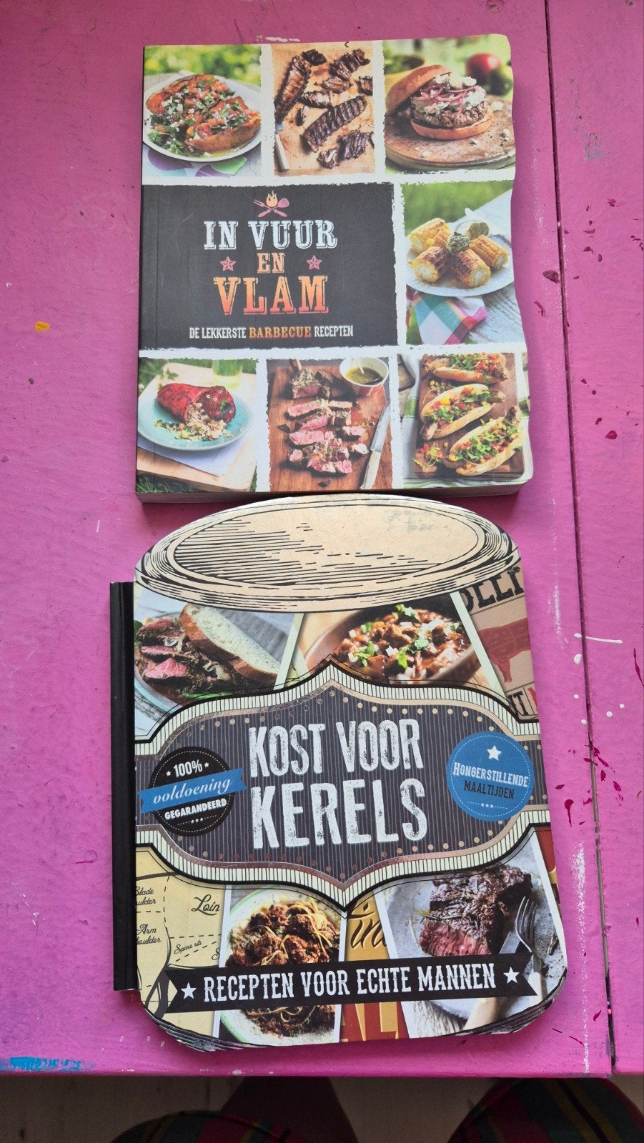 Kookboeken: Kost voor Kerels & In Vuur en Vlam (BBQ), Diverse auteurs, Ophalen of Verzenden, Overige gebieden, Hoofdgerechten