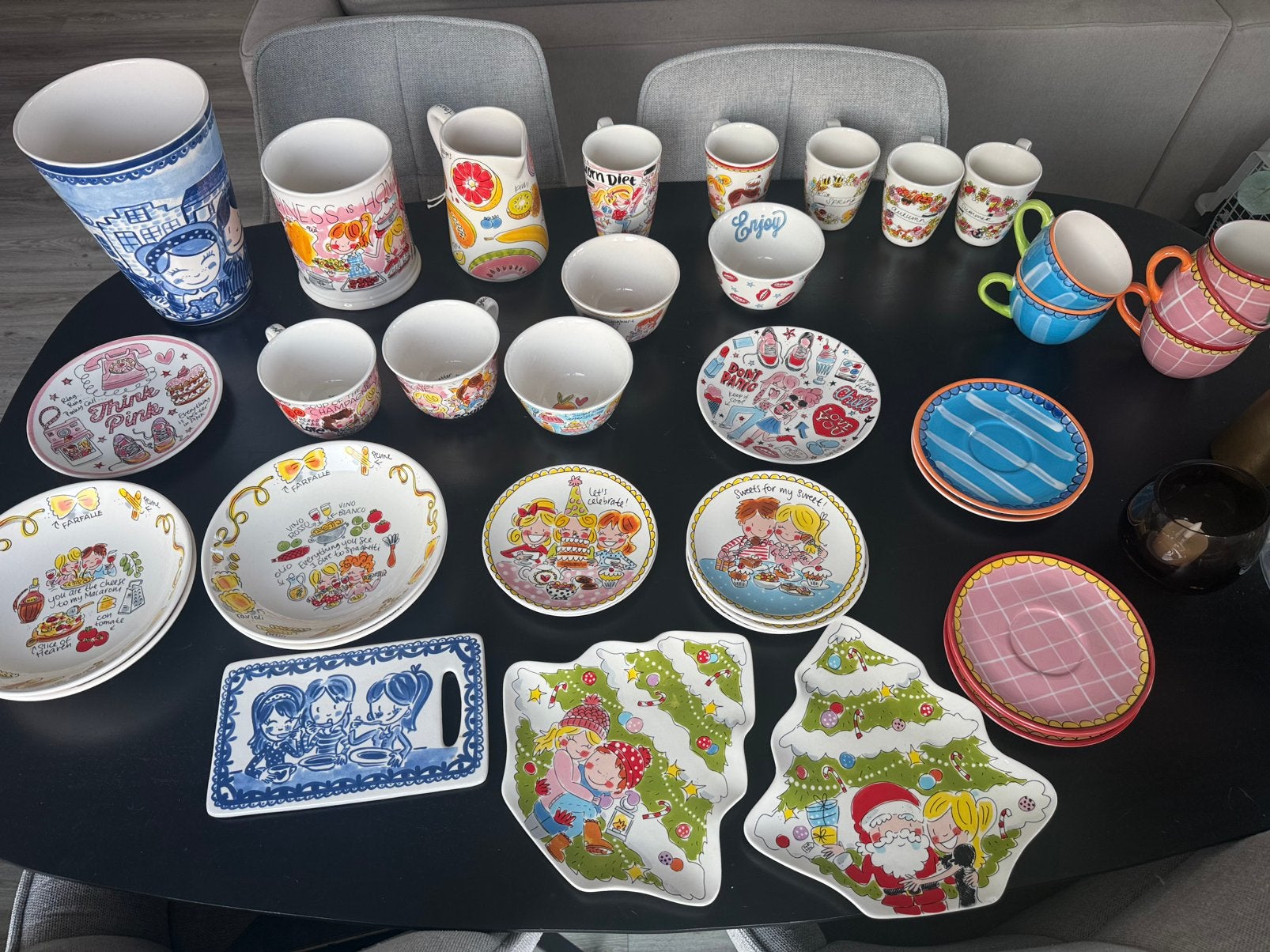 COMPLETE SET BLOND AMSTERDAM BIEDEN VANAF €500, Ophalen, Gebruikt, Bord(en), Aardewerk