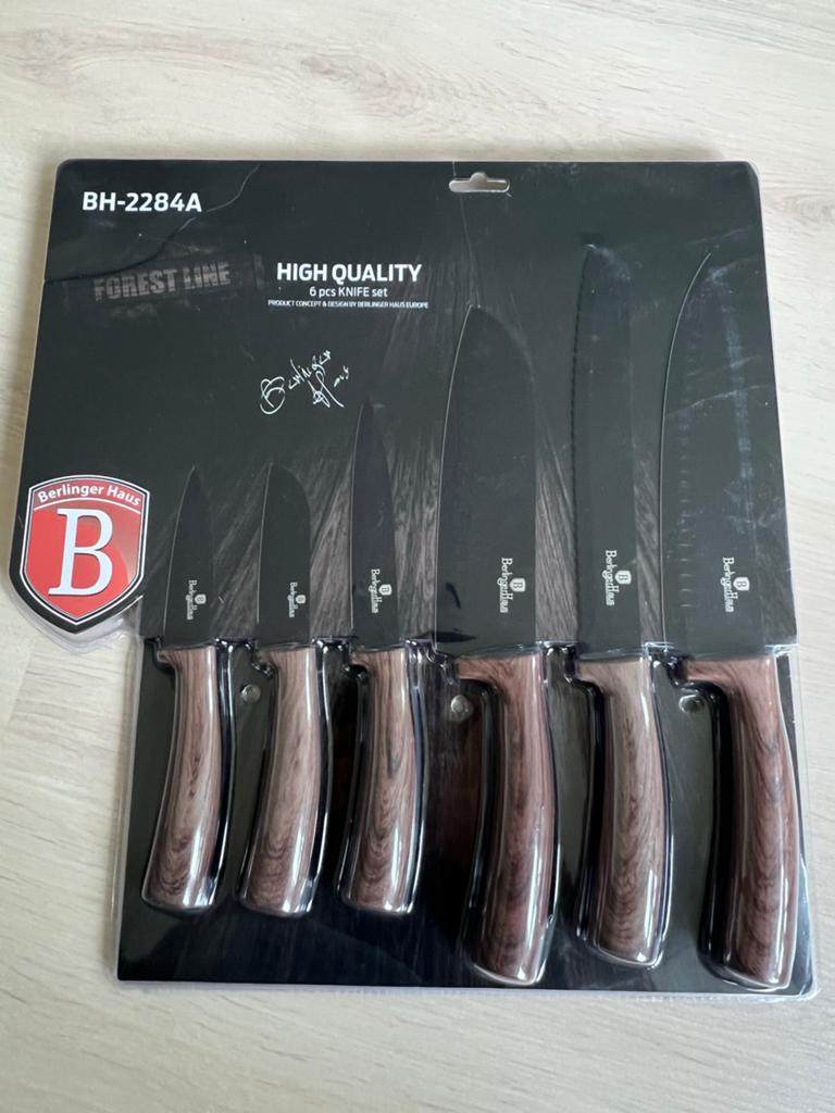 Berlinger Haus 6-delige Messenset - Roestvrijstaal (nieuw), Overige typen, Nieuw, Ophalen of Verzenden, Zwart