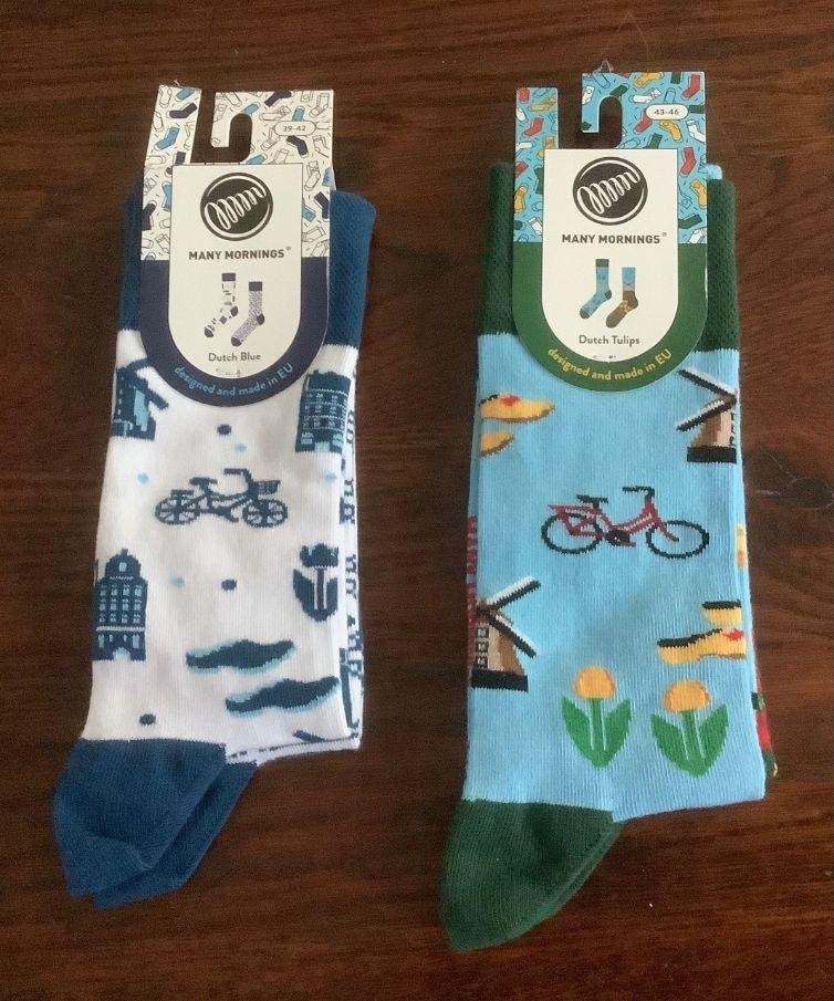 2 paar nieuwe Many Mornings sokken M/V, Sokken en Kniesokken, Blauw, Nieuw, Overige maten