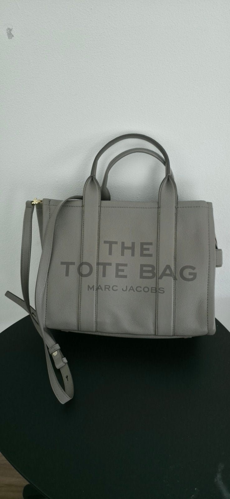 Marc Jacobs The Tote Bag - Grijs leren, Ophalen, Zo goed als nieuw, Grijs, Handtas