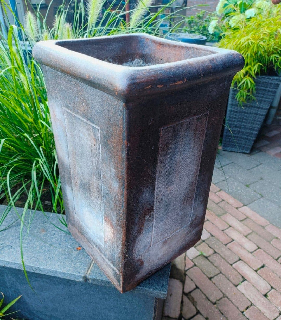 zware plantenpot opknapper, Tuin en Terras, Bloembakken en Plantenbakken, Ophalen, Gebruikt, Vierkant