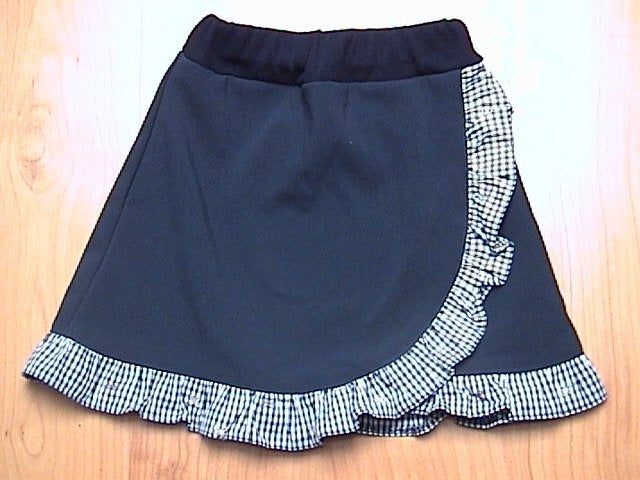 Knippie / bizzkids donkerblauw + wit geruit rok ZGAN bloem, Kinderen en Baby's, Kinderkleding | Maat 104, Meisje, KNIPPIE, Ophalen of Verzenden