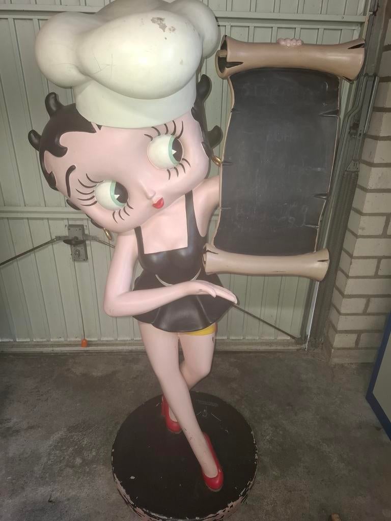 Betty Boop Chef Beeld met Menubord, Ophalen of Verzenden, Gebruikt, Mens