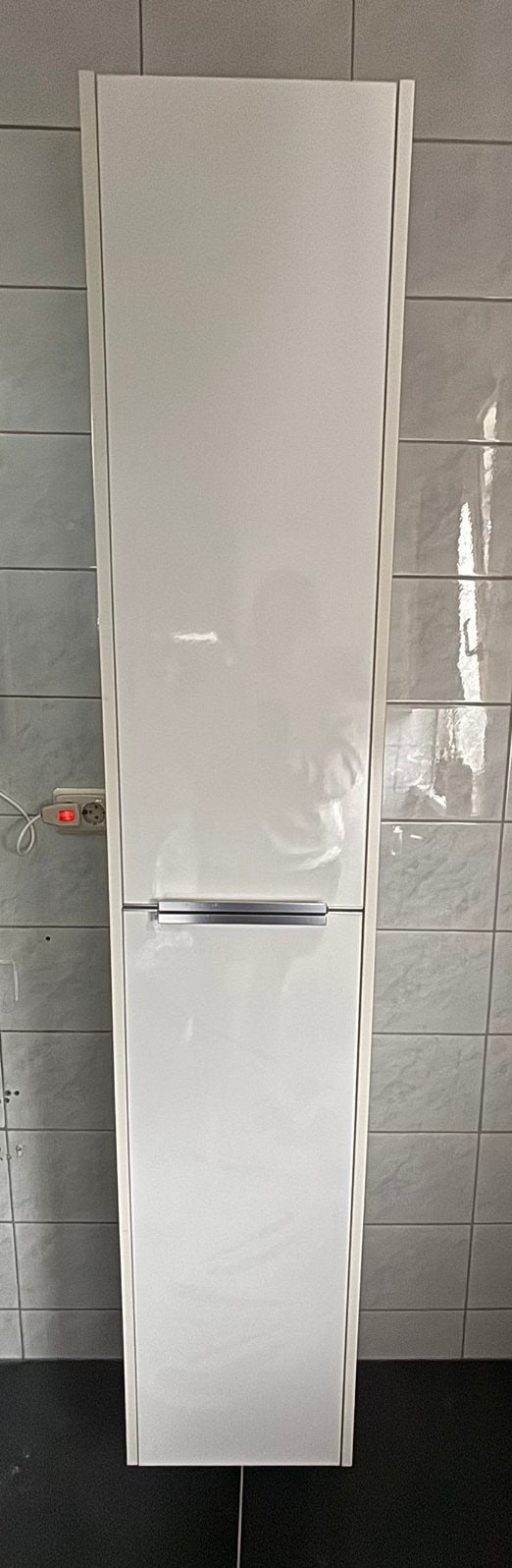 Hangkast hoogglans wit badkamerkast 180x35, Ophalen, (Half)hoge kast, Minder dan 50 cm, Zo goed als nieuw