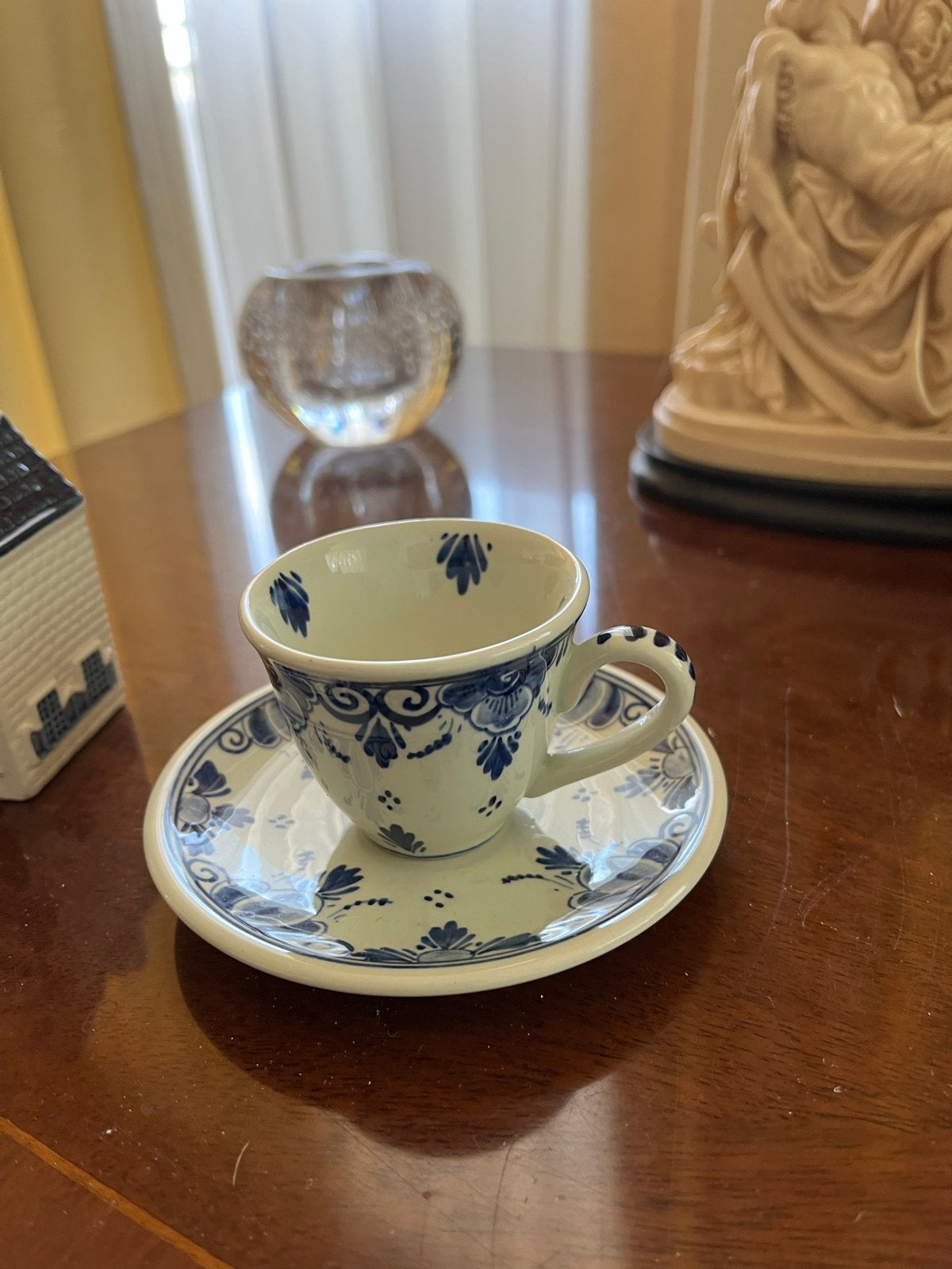 Delfts Blauw Espresso Kopje en Schotel, Antiek en Kunst, Ophalen