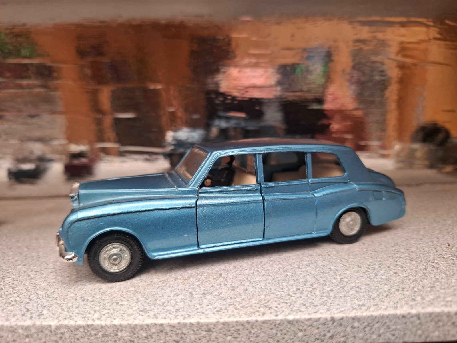 Dinky Toys Rolls Royce Phantom V - Blauw, Ophalen of Verzenden, Gebruikt, Auto, Dinky Toys