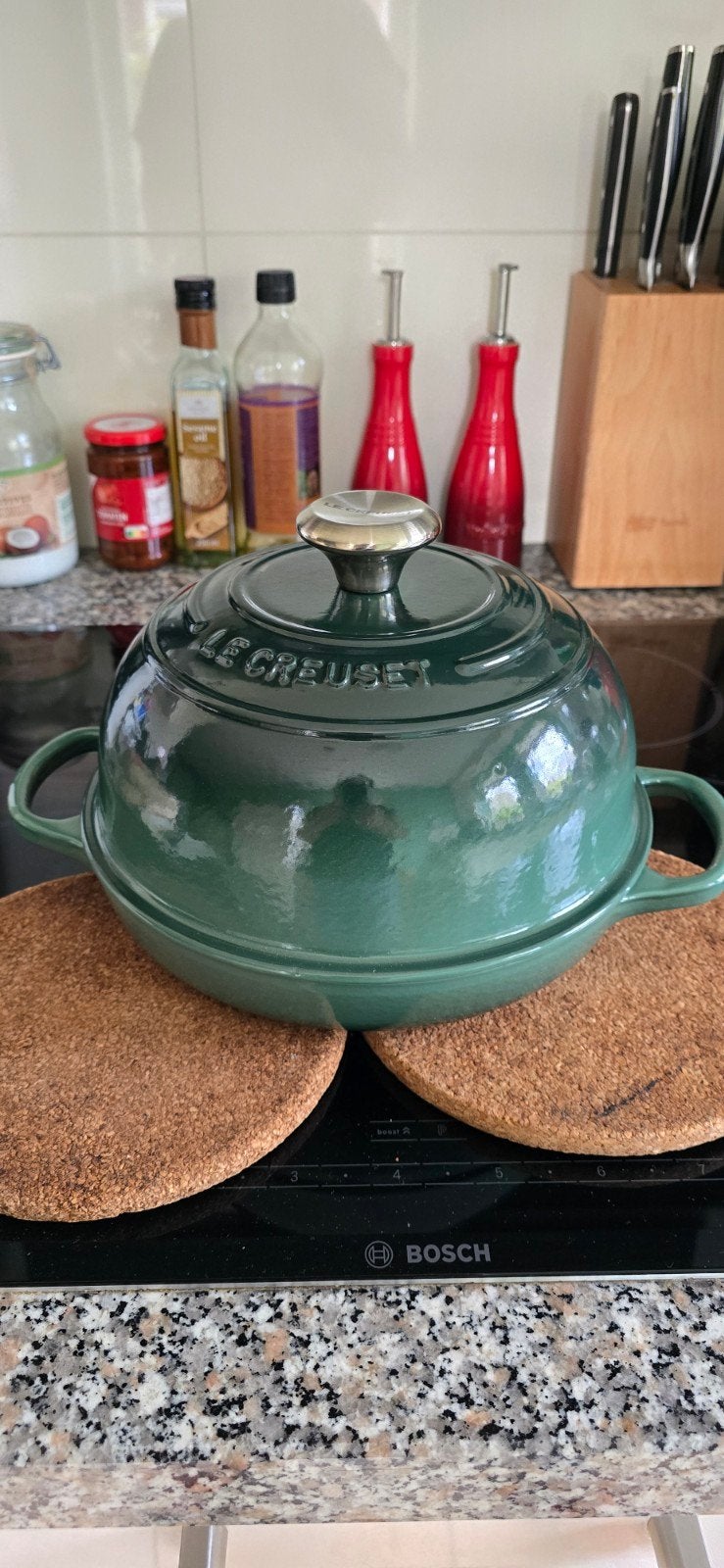 Le Creuset Broodpan - Groen Gietijzer, Gietijzer, Geschikt voor inductie, Overige typen, Le Creuset
