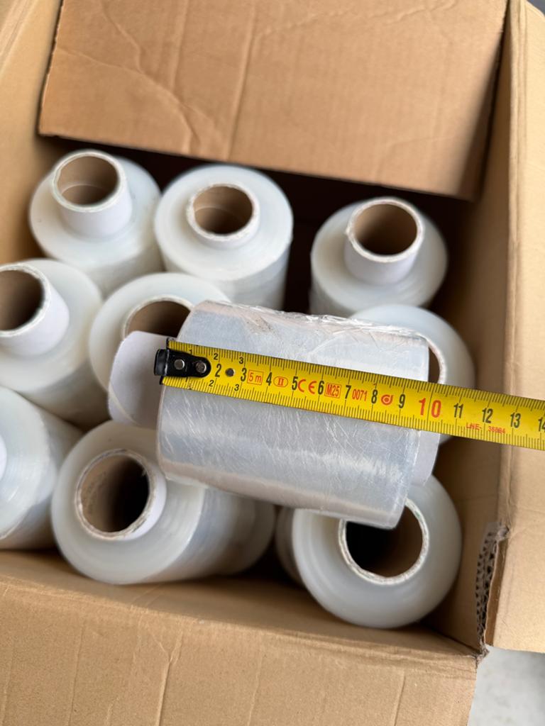 Mini stretchfolie rollen - Handige verpakkingsfolie, Doe-het-zelf en Verbouw, Zeil en Folie, Ophalen of Verzenden, Nieuw, 15 m² of meer