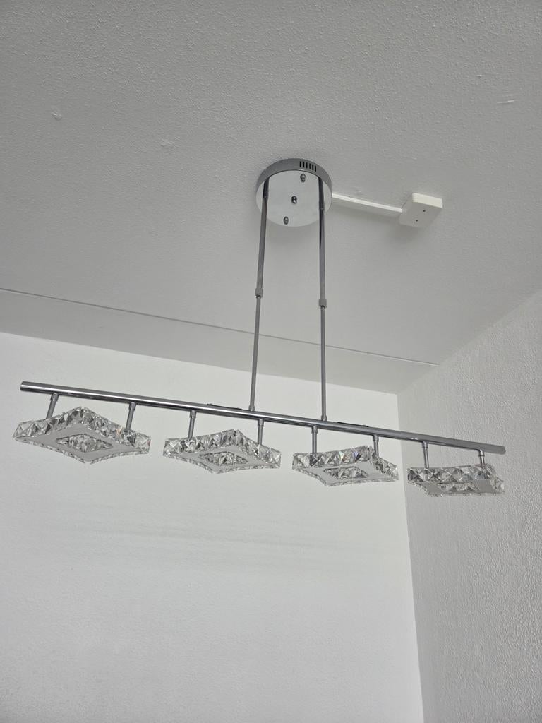Led hang lamp van kristallen Te koop, Ophalen, Zo goed als nieuw, Glas