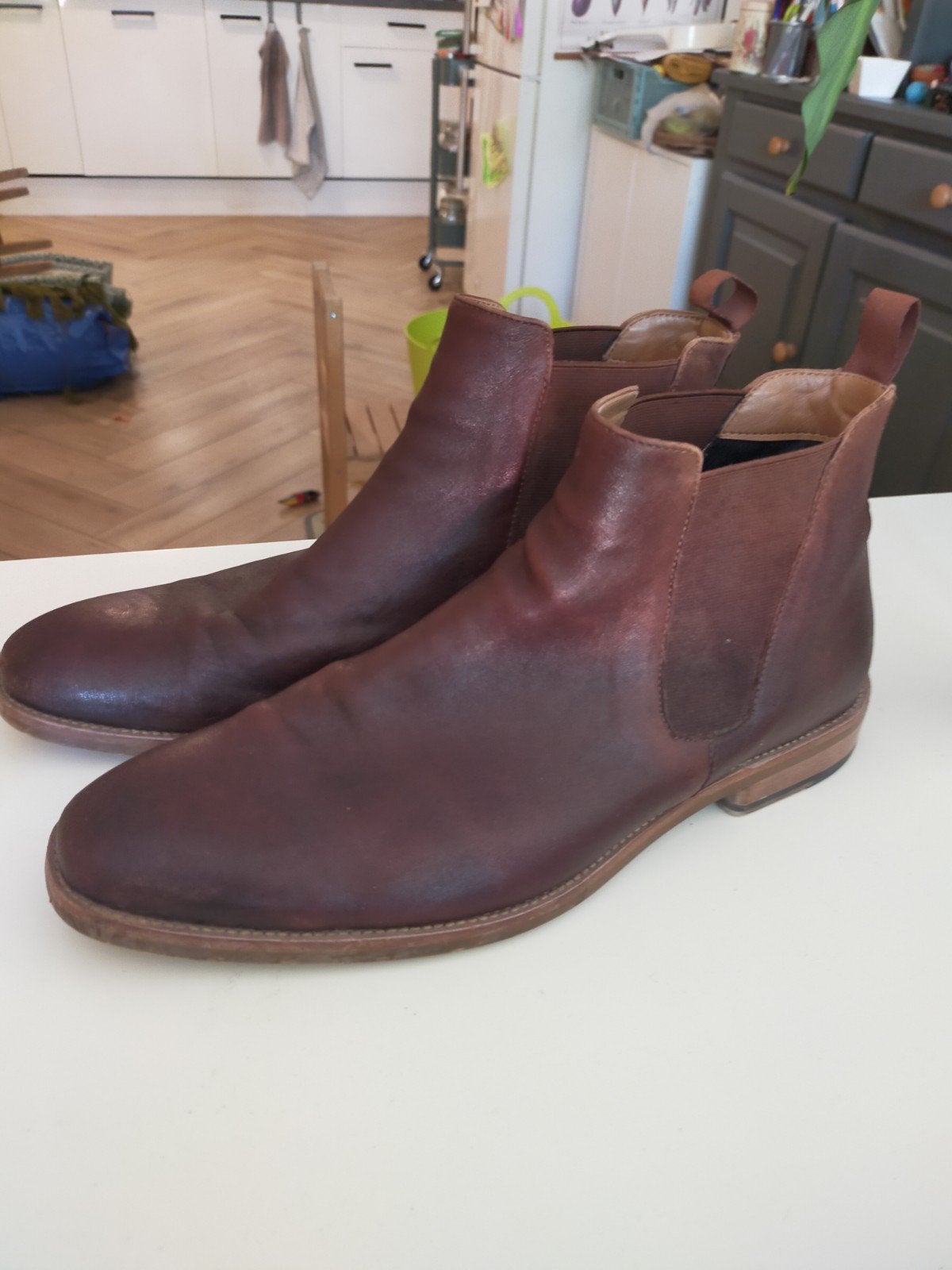 Dune London herenschoenen echt leer maat 43, Bruin, Ophalen of Verzenden, Dune london, Gedragen