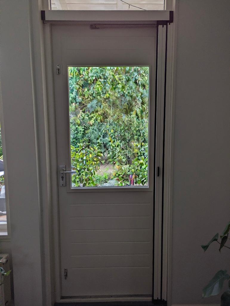 Plisséhordeur Cando 96x215 Premium G wit, Ophalen, Kunststof, Gebruikt, 80 tot 100 cm